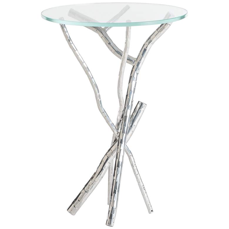Image 1 Hubbardton Forge Brindille 18" Wide Sterling Accent Table