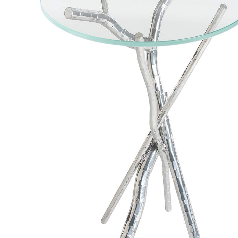 Image 6 Hubbardton Forge Brindille 18" Wide Sterling Accent Table more views