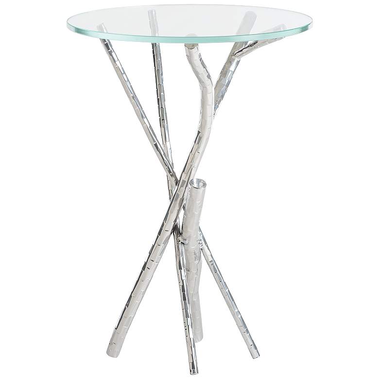 Image 7 Hubbardton Forge Brindille 18" Wide Sterling Accent Table more views