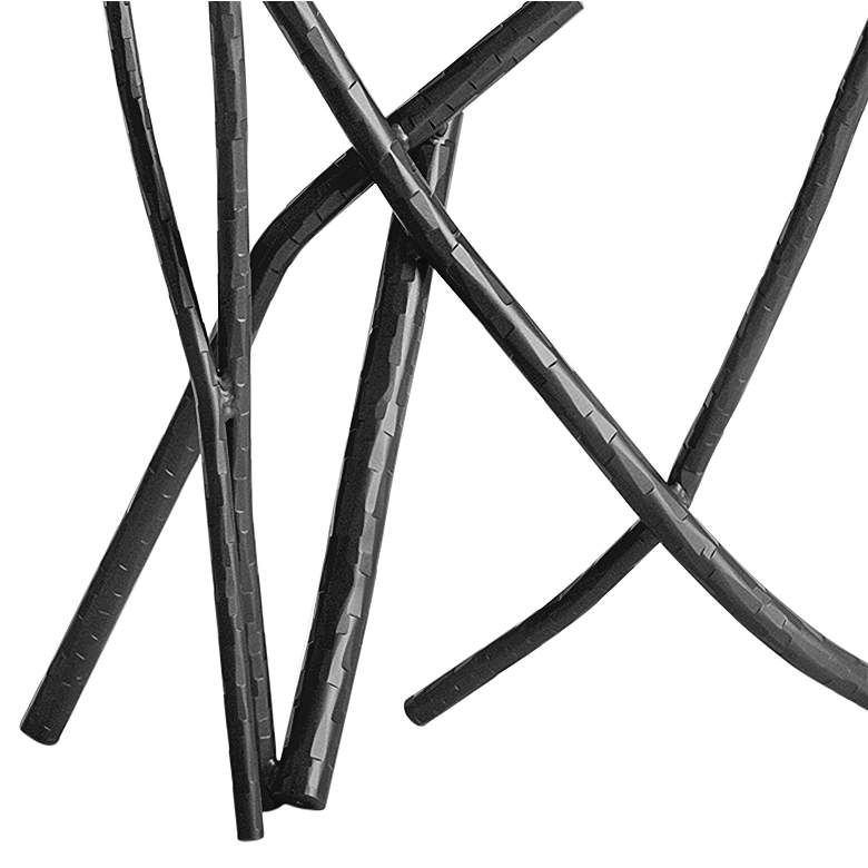 Image 3 Hubbardton Forge Brindille 52" Wide Black Console Table more views
