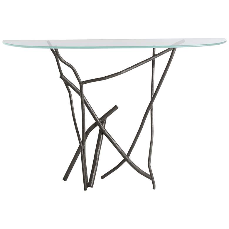 Image 1 Hubbardton Forge Brindille 52" Wide Dark Smoke Console Table