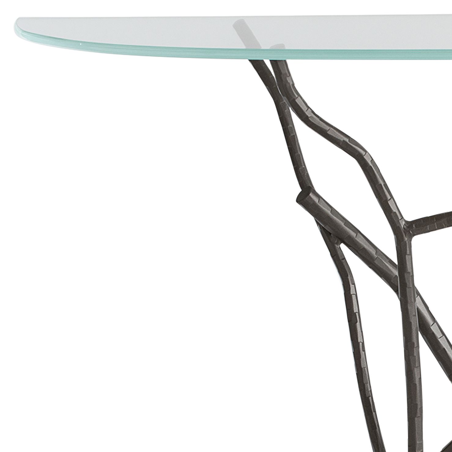 Image 2 Hubbardton Forge Brindille 52" Wide Dark Smoke Console Table more views