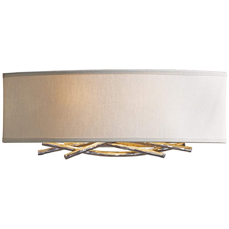 Image 1 Hubbardton Forge Brindille Flax 6 inchH Soft Gold Wall Sconce