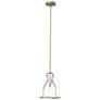 Hubbardton Forge Caliper 9.9" Wide Clear Glass and Soft Gold Pendant