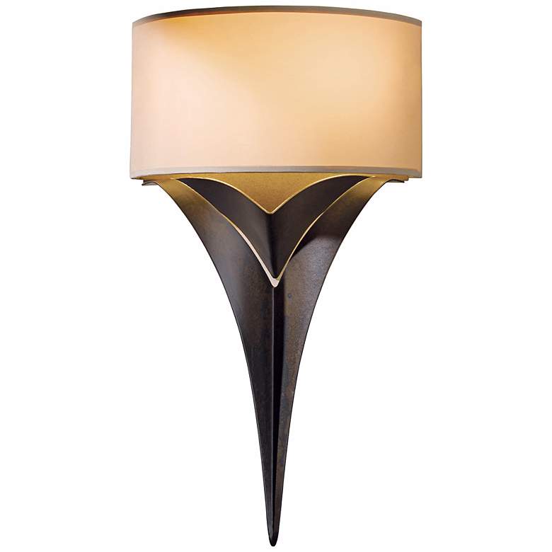 Image 1 Hubbardton Forge Calla 18 inch High Bronze Wall Sconce