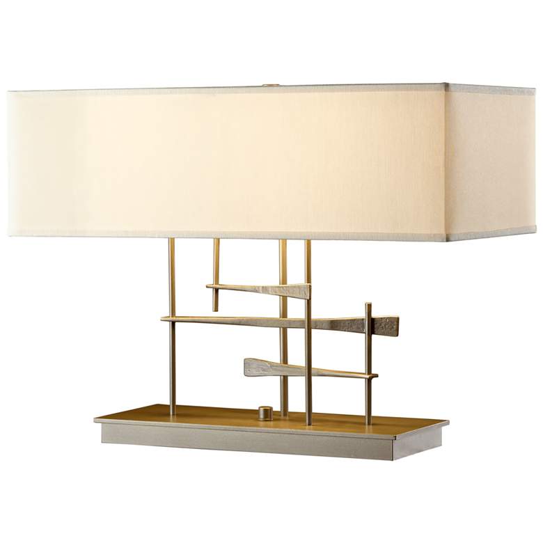 Image 1 Hubbardton Forge Cavaletti 15 1/2" High Dark Smoke Modern Table Lamp