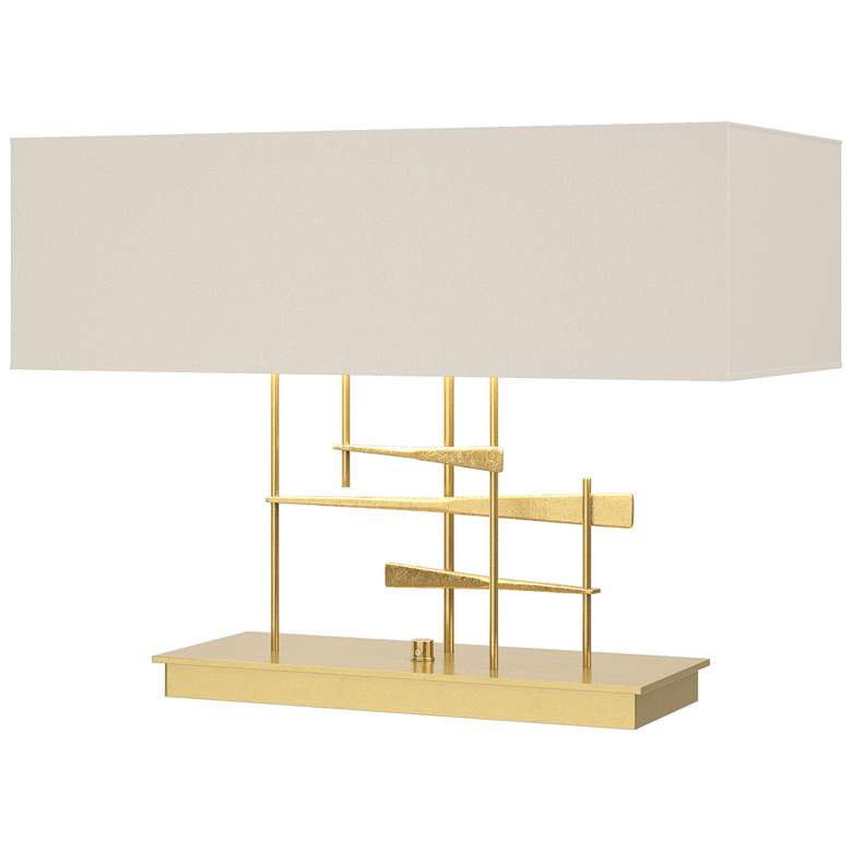 Image 1 Hubbardton Forge Cavaletti 20" Wide Modern Brass Accent Table Lamp