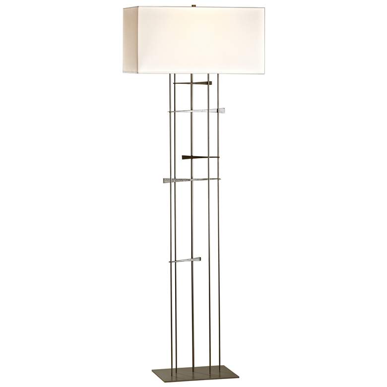 Image 1 Hubbardton Forge Cavaletti 65 1/4" Anna and Dark Smoke Floor Lamp