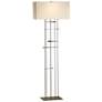 Hubbardton Forge Cavaletti 65 1/4" Flax and Dark Smoke Floor Lamp