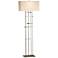 Hubbardton Forge Cavaletti 65 1/4" Flax and Dark Smoke Floor Lamp