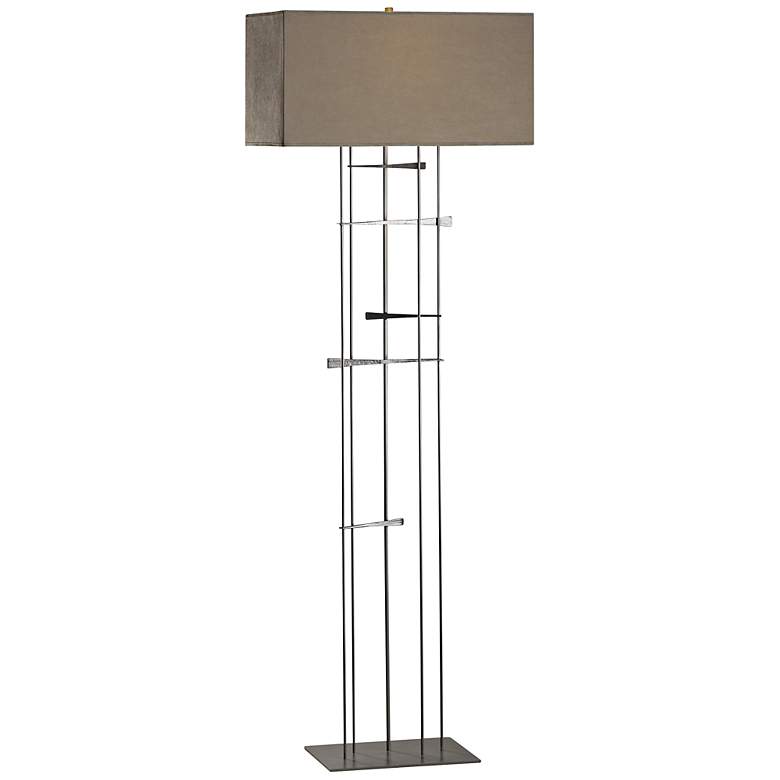 Image 1 Hubbardton Forge Cavaletti Burnished Steel Floor Lamp