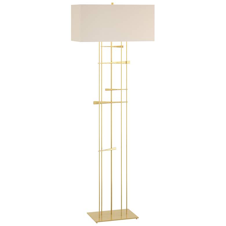 Image 1 Hubbardton Forge Cavaletti Modern Brass Floor Lamp