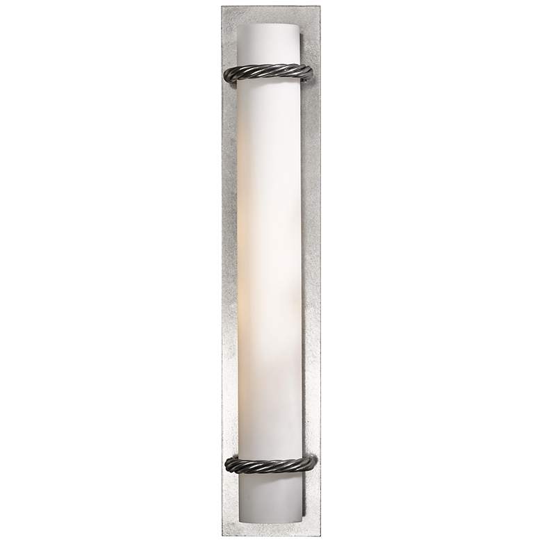 Image 1 Hubbardton Forge Cavo 24" High Vintage Platinum Wall Sconce