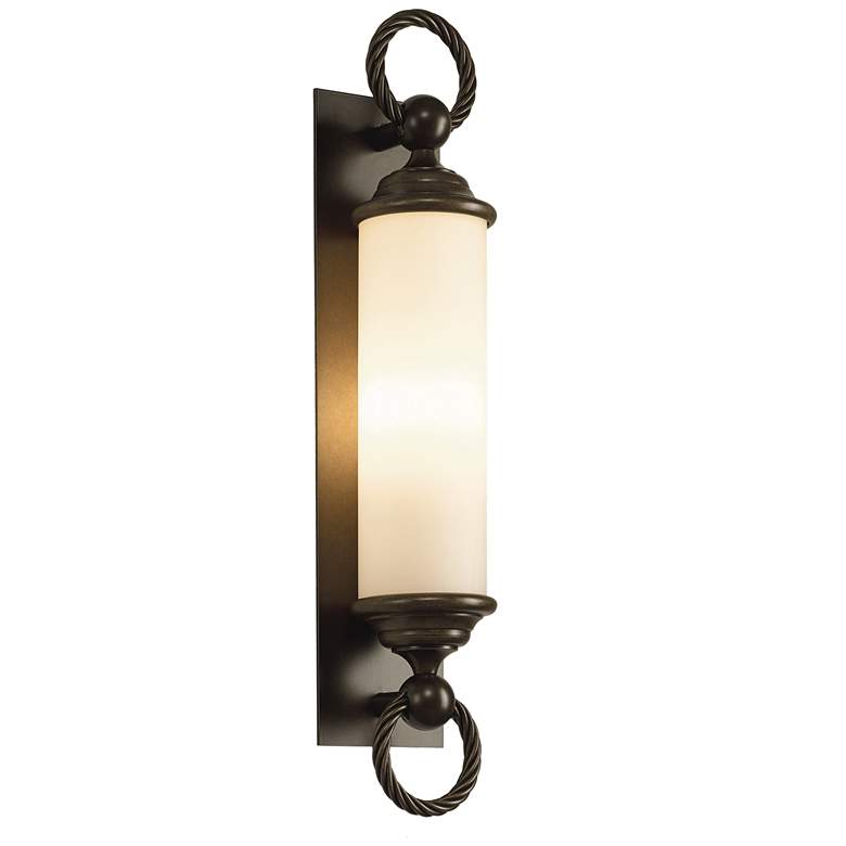 Image 1 Hubbardton Forge Cavo 25 3/4" Outdoor Wall Sconce Bronze Opal Glass