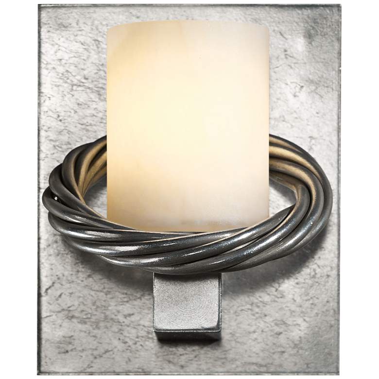 Image 1 Hubbardton Forge Cavo 5 1/2" High Platinum Wall Sconce