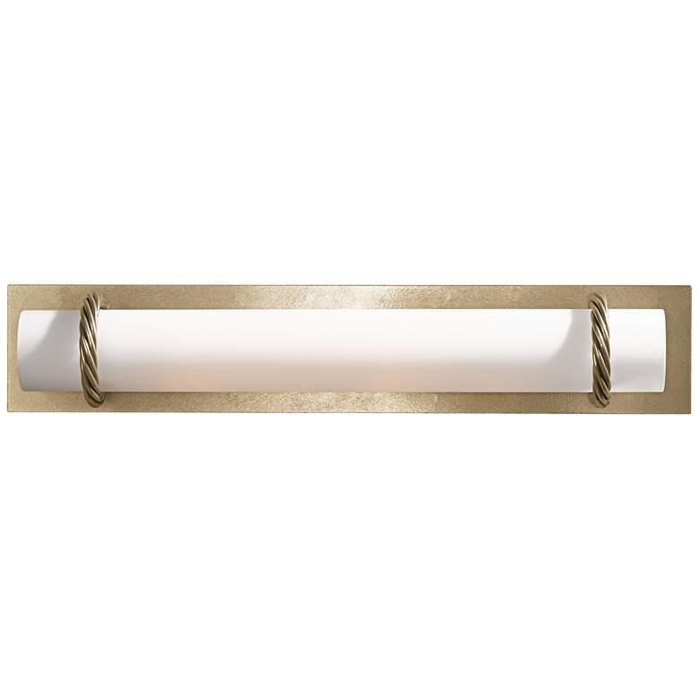 Image 1 Hubbardton Forge Cavo Gold 24 inchW Opal Glass Bath Light