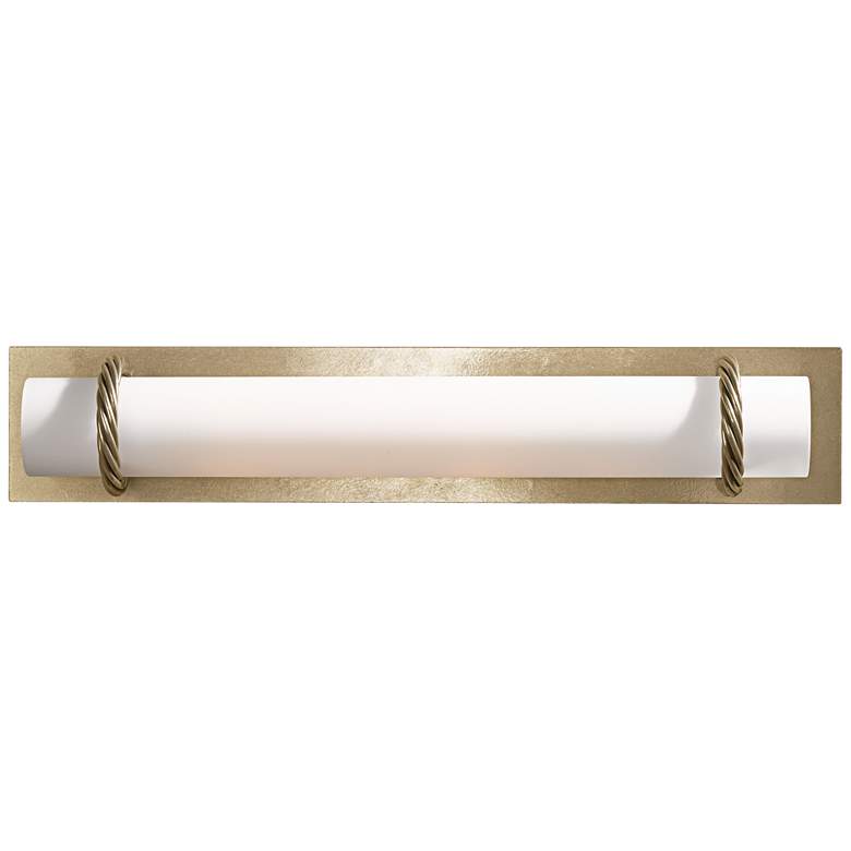 Image 1 Hubbardton Forge Cavo Gold 24"W Opal Glass Bath Light