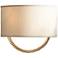 Hubbardton Forge Cavo Gold 8 3/4"H Flax Shade Wall Sconce