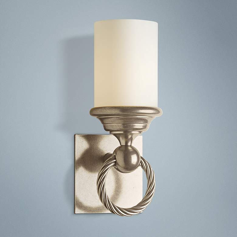 Image 1 Hubbardton Forge Cavo Opal 12 1/2 inchH Soft Gold Wall Sconce
