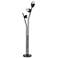 Hubbardton Forge Chrysalis 74 1/2" Black and Crystal Floor Lamp