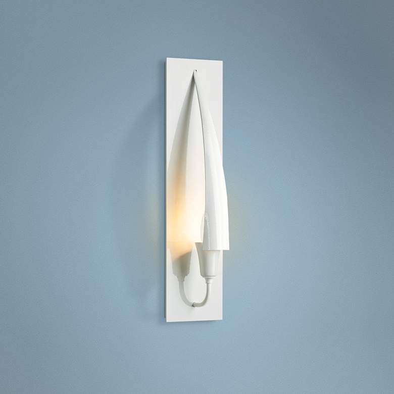 Image 1 Hubbardton Forge Cirque 17 1/2 inchH Gloss White Wall Sconce
