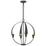 Hubbardton Forge Cirque 19"W Natural Iron 4-Light Chandelier