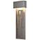 Hubbardton Forge Collage 27" Dark Sky LED Outdoor Sconce Steel Finish