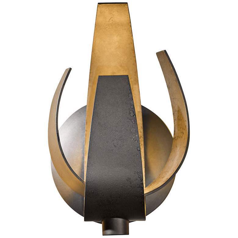 Image 1 Hubbardton Forge Corona 9 3/4 inchH Dark Smoke Wall Sconce