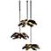 Hubbardton Forge Corona Dark Smoke Triple Pendant Light