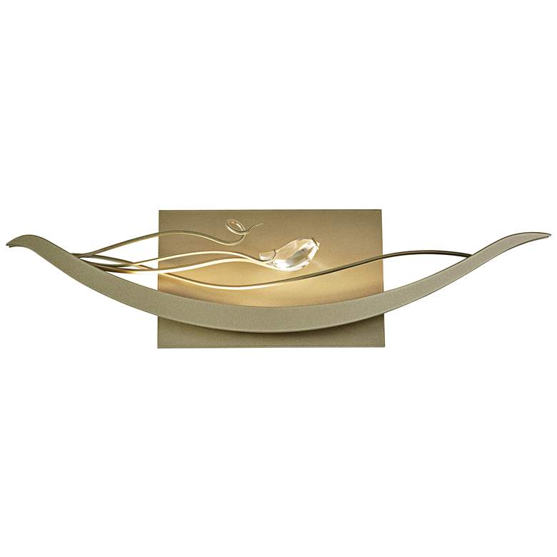 Image 1 Hubbardton Forge Courbe 6 1/2"H Soft Gold LED Wall Sconce