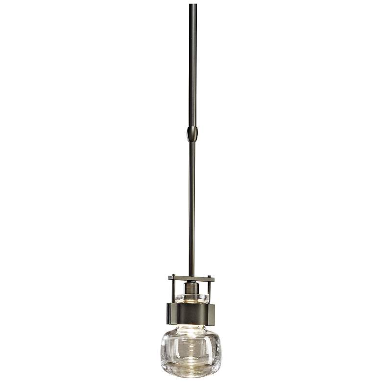 Image 2 Hubbardton Forge Cuff 4" Wide Dark Smoke Mini Pendant