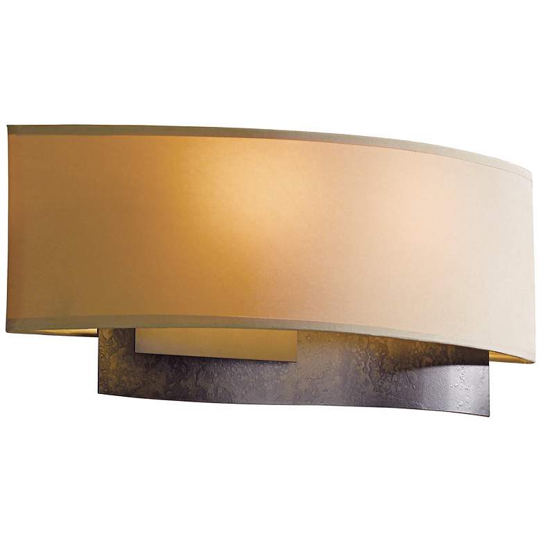 Image 1 Hubbardton Forge Current 16" Wide Dark Smoke Wall Sconce