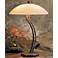 Hubbardton Forge Curved Metra Table Lamp with Opal Shade