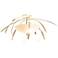 Hubbardton Forge Dahlia 32 3/4" Brass Opal Glass LED Ceiling Light