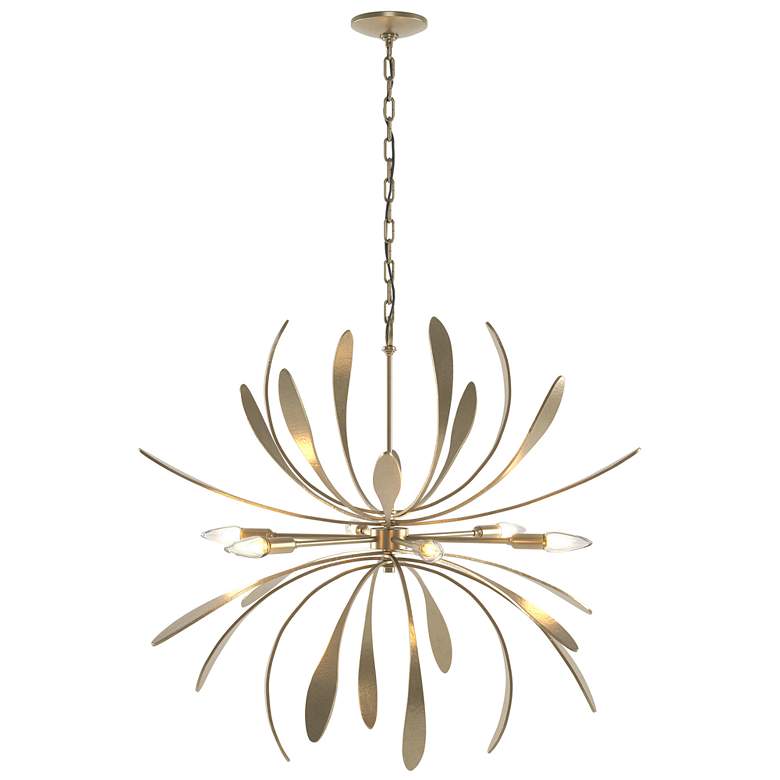 Image 1 Hubbardton Forge Dahlia 32 3/4 inch Soft Gold Finish Modern Chandelier