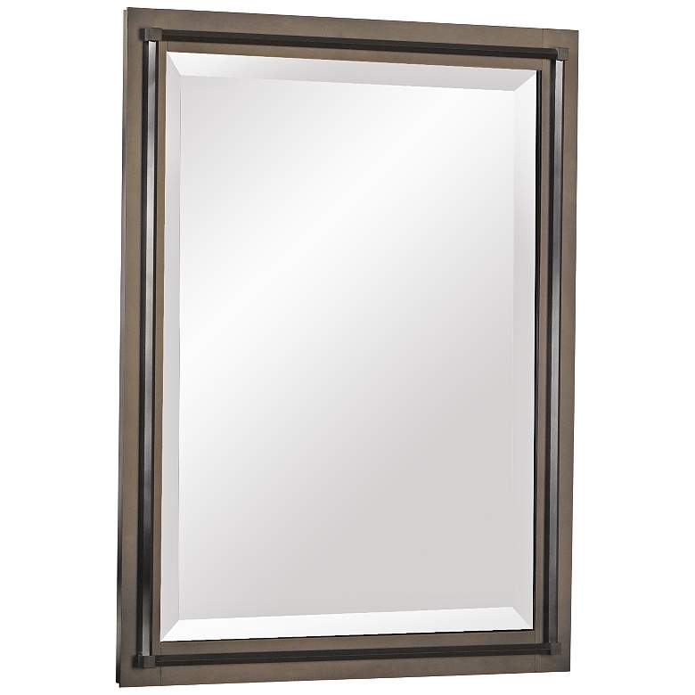 Image 1 Hubbardton Forge Dark Smoke 20 3/4" x 26 3/4" Wall Mirror