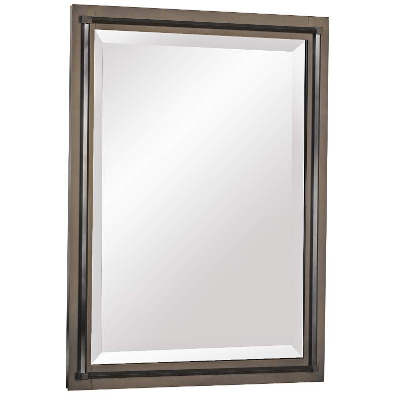 Image 1 Hubbardton Forge Dark Smoke 20 3/4 inch x 26 3/4 inch Wall Mirror