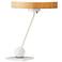 Hubbardton Forge Disq Cork Shade White Swivel LED Table Lamp