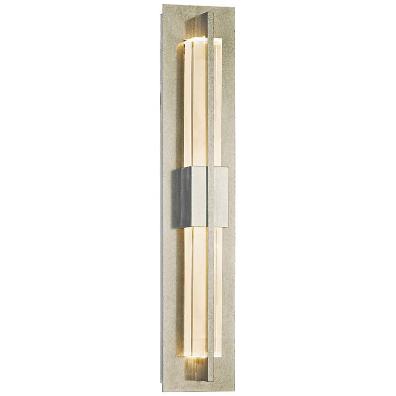 Image 1 Hubbardton Forge Double Axis 23 1/2" Platinum LED Wall Sconce