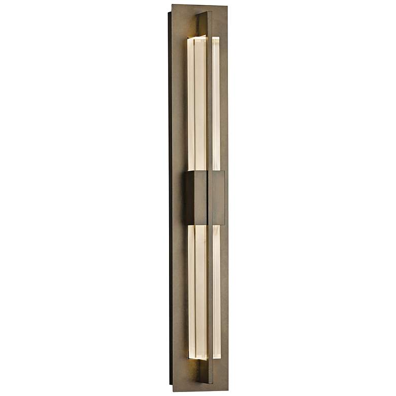 Image 1 Hubbardton Forge Double Axis 31 inch High Bronze LED Wall Light