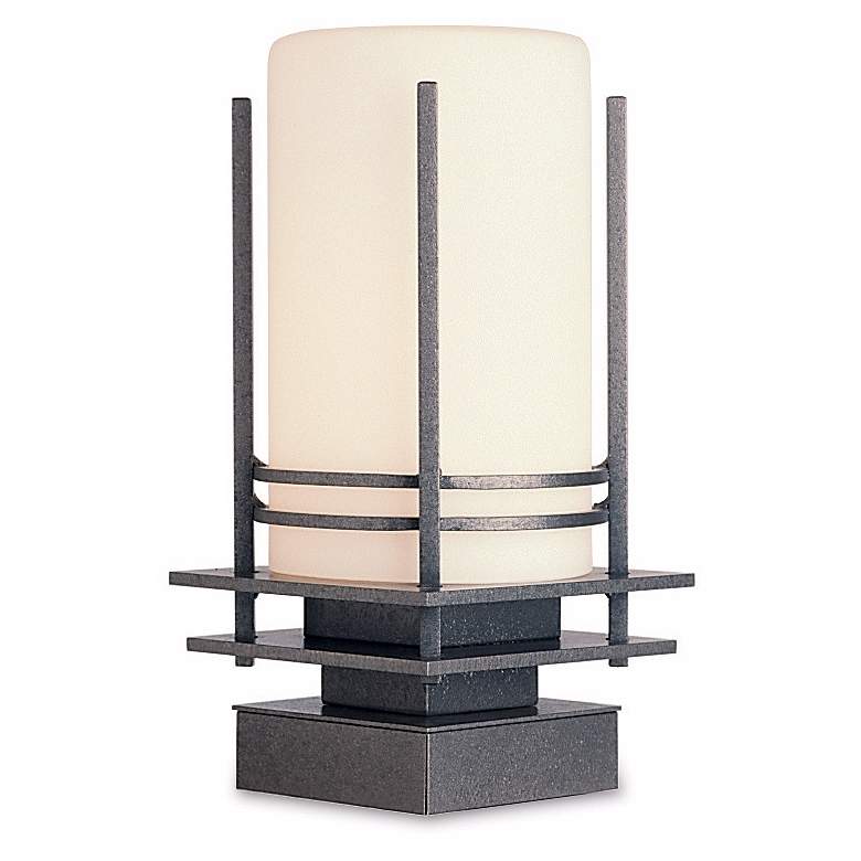 Image 1 Hubbardton Forge Double Banded 13 inch High Outdoor Pier Light