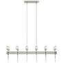 Hubbardton Forge Echo 48"W Sterling 12-Light Linear Pendant