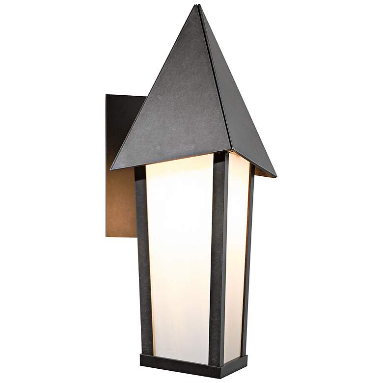 Image 1 Hubbardton Forge Elton 20 3/4" High Smoke Outdoor Wall Light