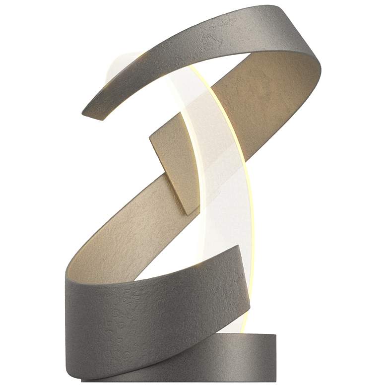 Image 1 Hubbardton Forge Encounter 15" High Natural Iron Modern LED Table Lamp