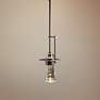 1_Hubbardton Forge Erlenmeyer 4" Wide Glass and Dark Smoke Mini Pendant