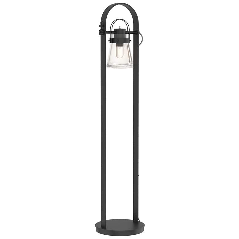 Image 1 Hubbardton Forge Erlenmeyer 51" Clear Glass and Black Floor Lamp