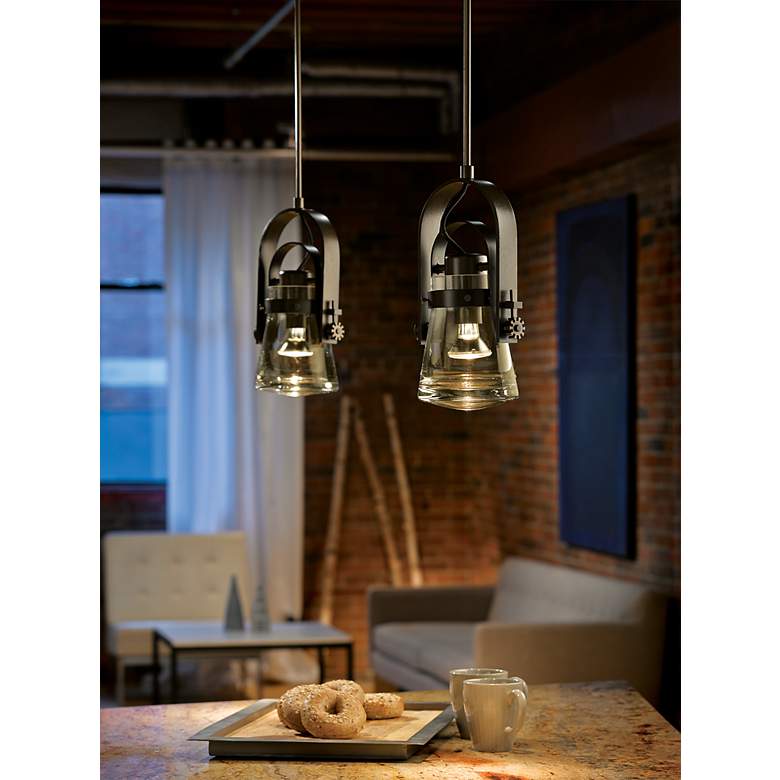 Image 3 Hubbardton Forge Erlenmeyer 8 1/4"W Dark Smoke Mini Pendant more views
