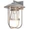 Hubbardton Forge Erlenmeyer Outdoor Sconce Steel Finish Clear Glass