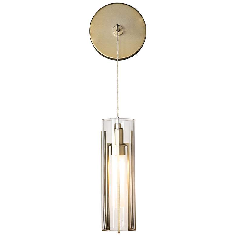 Image 4 Hubbardton Forge Exos 10 1/4" High Modern Brass Wall Sconce more views