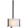 Hubbardton Forge Exos Delta 8" Wide Black and White Glass Mini Pendant